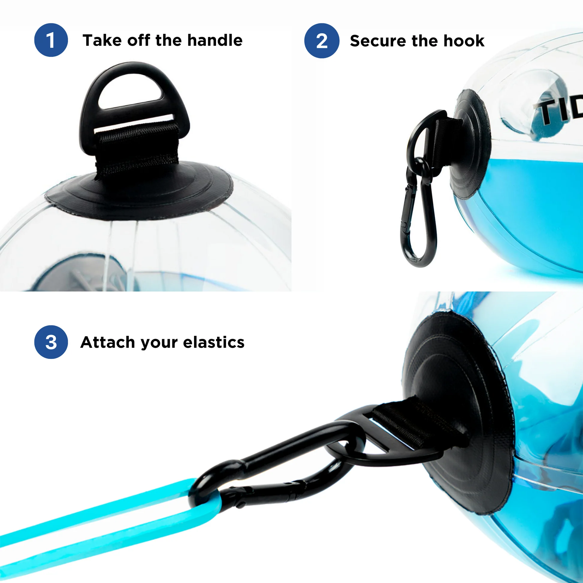 Tidal Tank Hydro Ball hand strap and grip detail